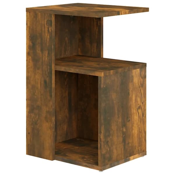 Soffbord rökfärgad ek 36x30x56 cm konstruerat trä