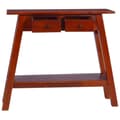 Miniatyrbild 2 av 2: Avlastningsbord klassisk brun 90x30x75cm massiv mahogny