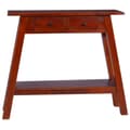 Miniatyrbild 1 av 2: Avlastningsbord klassisk brun 90x30x75cm massiv mahogny