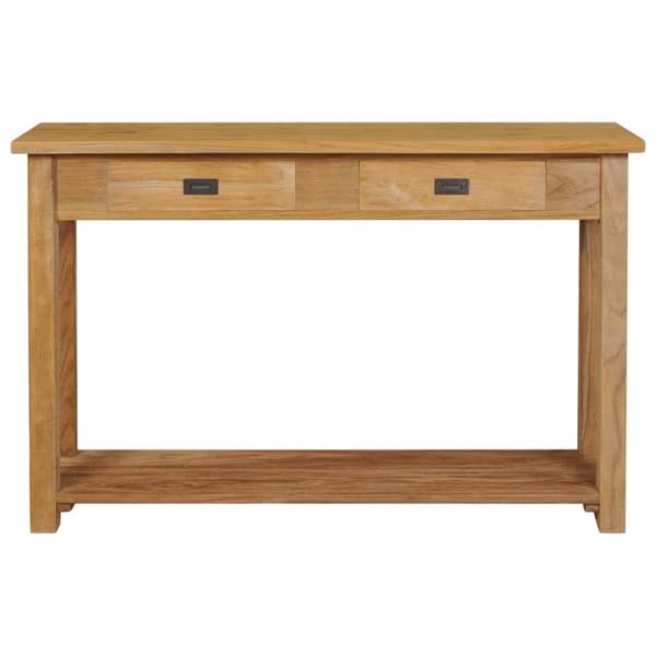 Konsolbord i massiv teak 120x30x80 cm