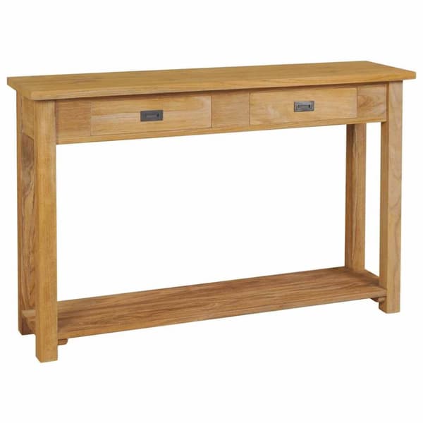Konsolbord i massiv teak 120x30x80 cm