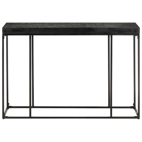 Konsolbord svart 110x35x76 cm massivt akaciaträ och mangoträ