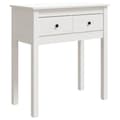 Miniatyrbild 2 av 2: Konsolbord vit 70x35x75 cm massiv furu