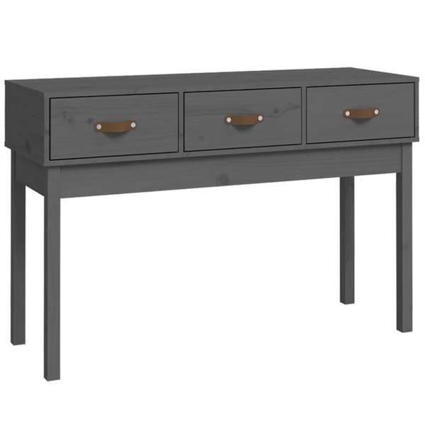 Konsolbord grå 114x40x75 cm massiv furu