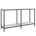 Miniatyrbild 2 av 2: Konsolbord vit 140x35x75,5 cm härdat glas