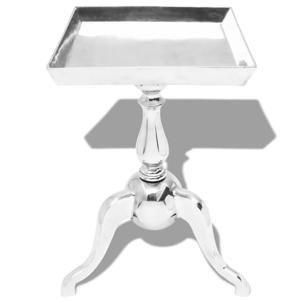 Sidobord fyrkantigt aluminium silver