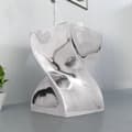 Miniatyrbild 2 av 2: Pall/sidobord vriden form aluminium silver