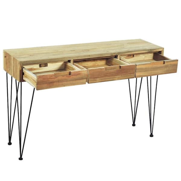 Konsolbord 120x35x76 cm massiv teak