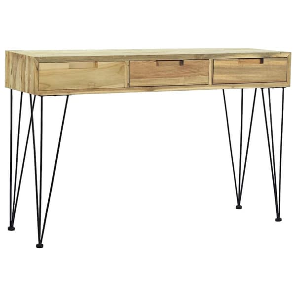 Konsolbord 120x35x76 cm massiv teak