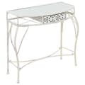 Miniatyrbild 1 av 2: Sidobord fransk stil metall 82x39x76 cm vit