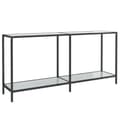 Miniatyrbild 2 av 2: Konsolbord vit 160x35x75 cm härdat glas