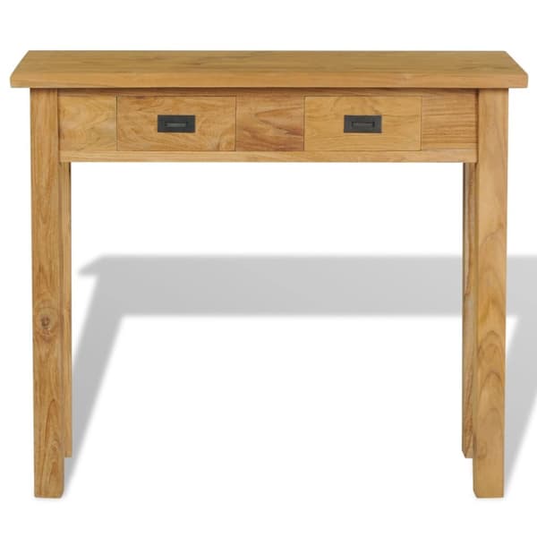 Konsolbord i massiv teak 90x30x80 cm
