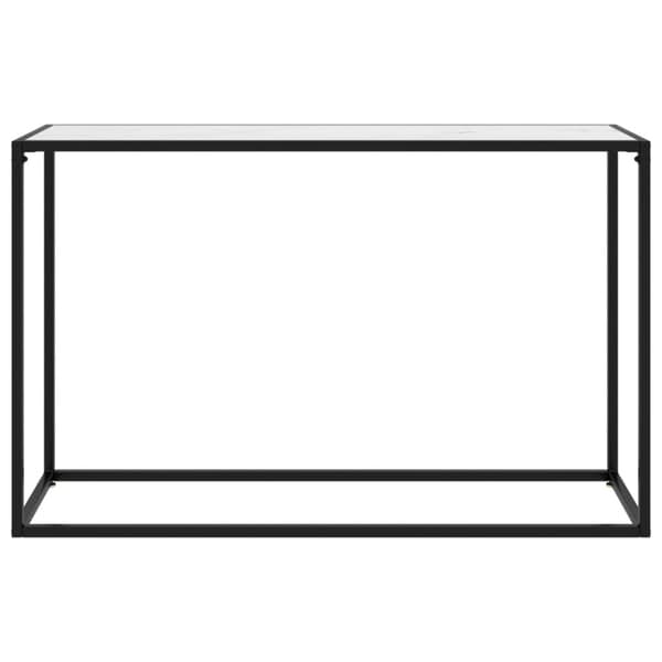 Konsolbord vit 120x35x75 cm härdat glas