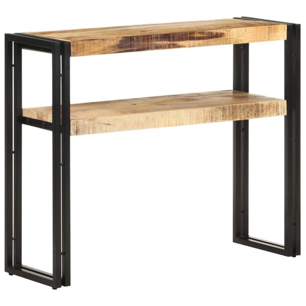Avlastningsbord 90x30x75 cm grovt mangoträ