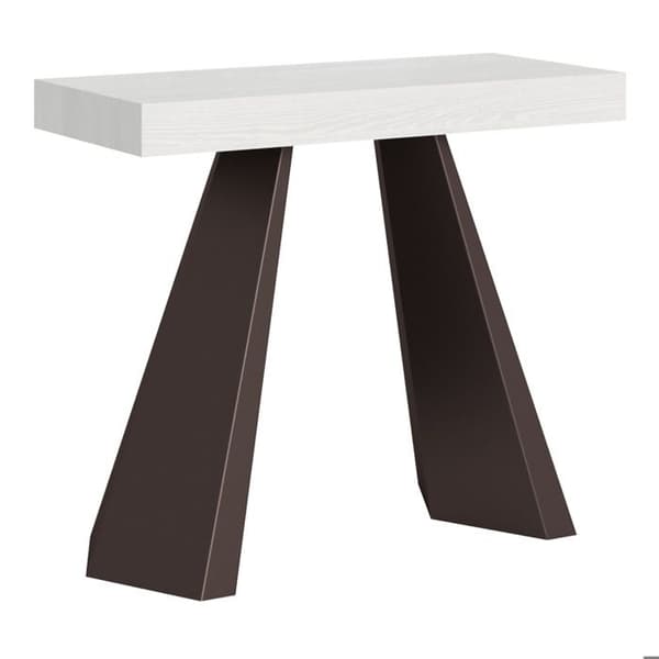 Konsol förlängningsbar 90x40/300 cm Diamante Frêne Blanc ram Björn
