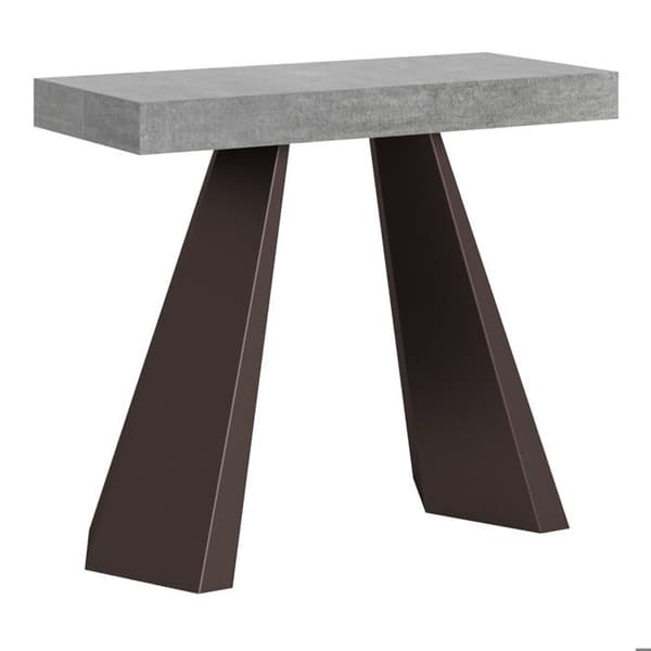 Konsolutbyggbar 90x40/300 cm Diamante Grå Betong ram Björn