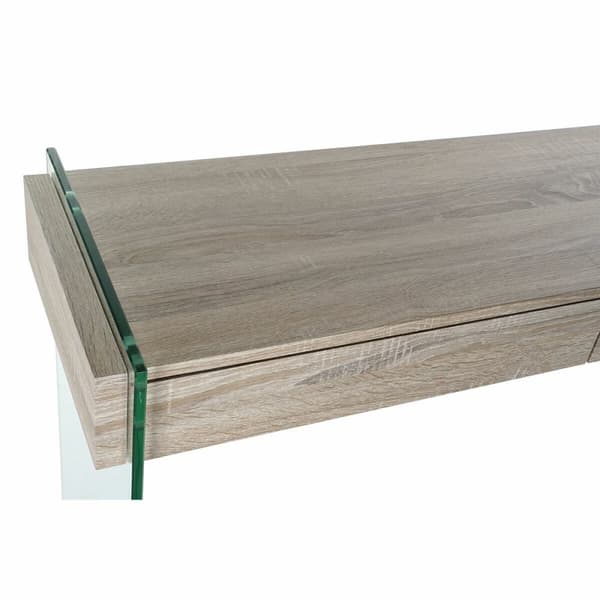 Sidobord DKD Home Decor Transparent Naturell Trä Glas Trä MDF 120 x 40 x 76 cm