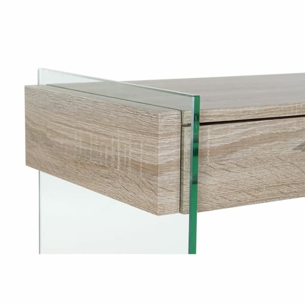 Sidobord DKD Home Decor Transparent Naturell Trä Glas Trä MDF 120 x 40 x 76 cm