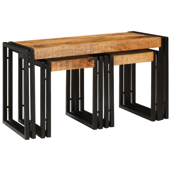 Set med 3 Nesting Tables – Massivt Mangoträ