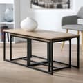 Miniatyrbild 6 av 9: Lot de 3 tables basses gigognes L100 cm - LENNY