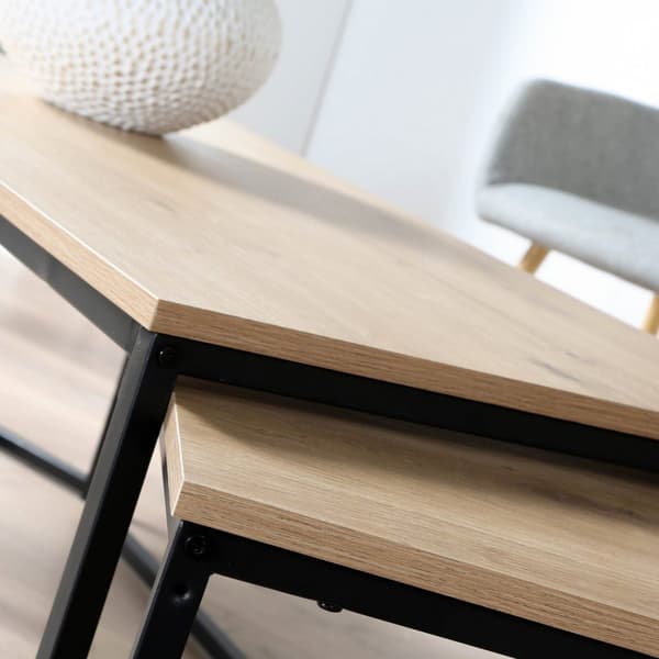 Lot de 3 tables basses gigognes L100 cm - LENNY