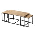Miniatyrbild 1 av 9: Lot de 3 tables basses gigognes L100 cm - LENNY