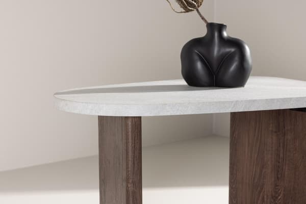 FURNLUX SIDOBORD GRONVIK VALNÖT & MARMORGRÅ 45CM