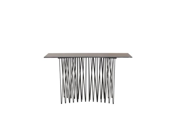 FURNLUX SIDOBORD STENMARMOR SVART & SVART 37CM