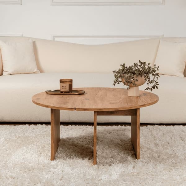 Lot de 2 tables basses L90 cm - MOIRA