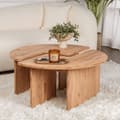 Miniatyrbild 2 av 7: Lot de 2 tables basses L90 cm - MOIRA