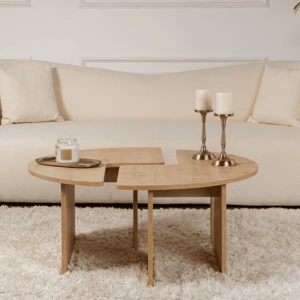 Lot de 2 tables basses L90 cm - MOIRA