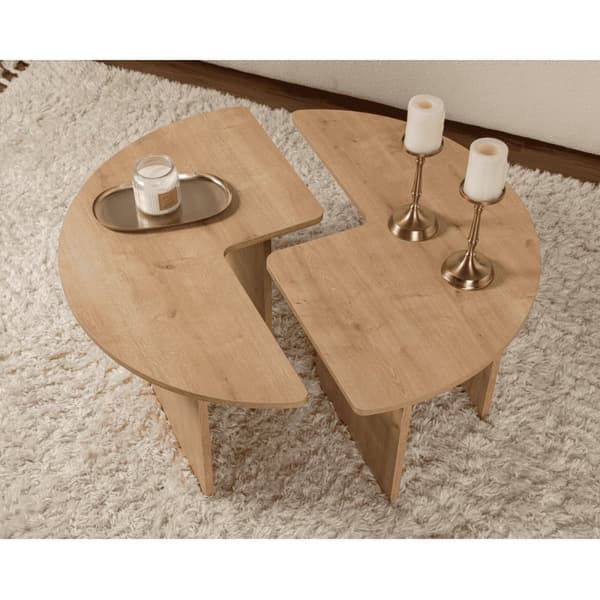 Lot de 2 tables basses L90 cm - MOIRA