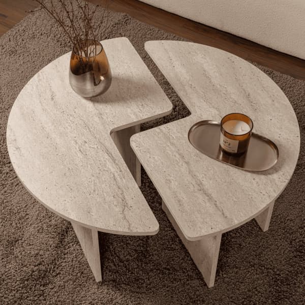 Lot de 2 tables basses L90 cm - MOIRA