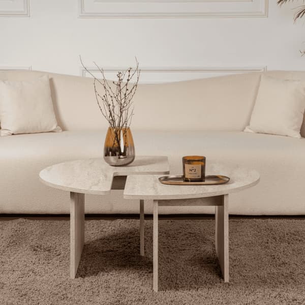 Lot de 2 tables basses L90 cm - MOIRA