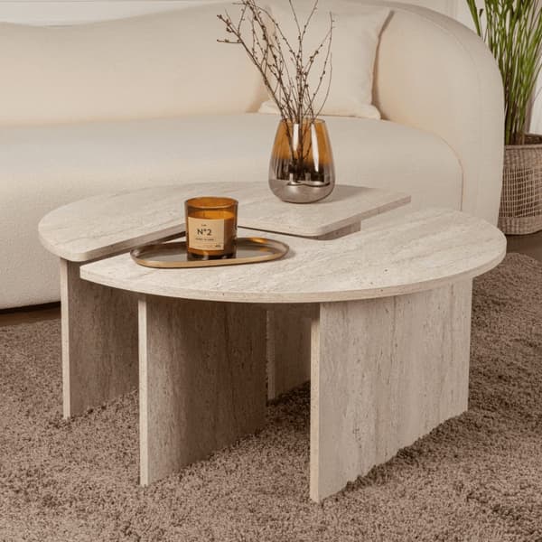 Lot de 2 tables basses L90 cm - MOIRA