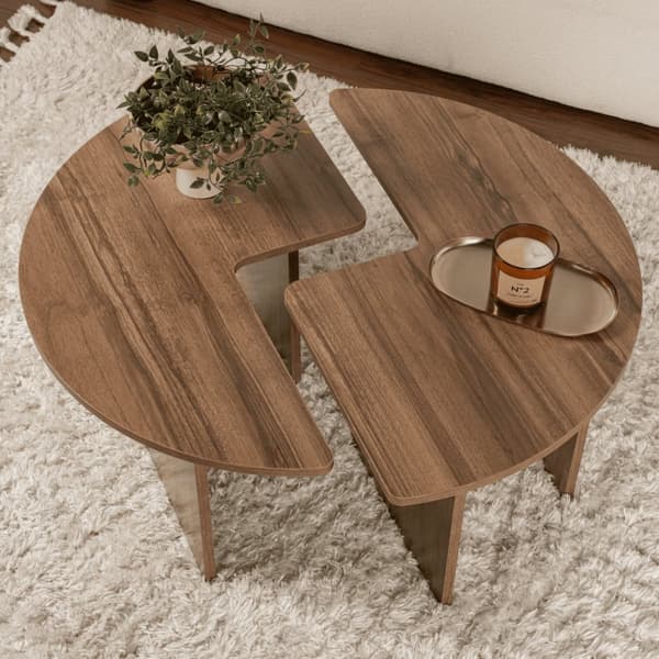 Lot de 2 tables basses L90 cm - MOIRA