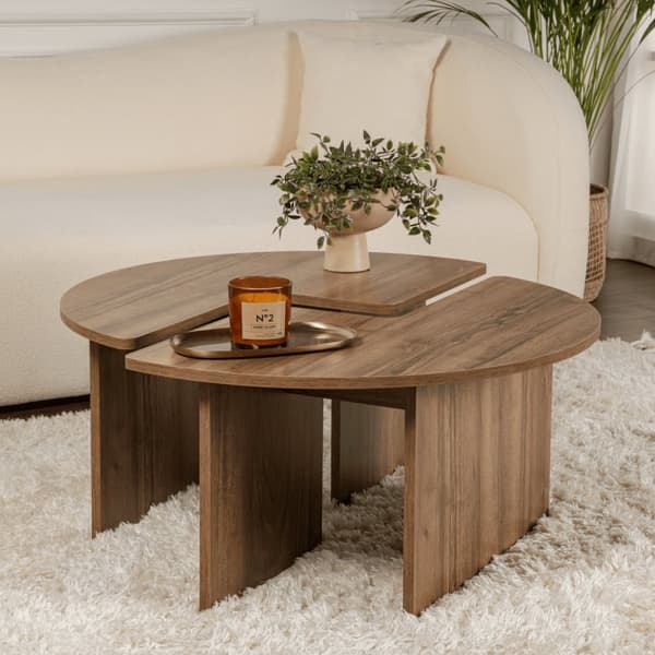 Lot de 2 tables basses L90 cm - MOIRA