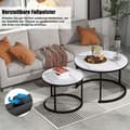 Miniatyrbild 4 av 6: Rund Kaffeebord - ARHATREYA - Set med 2 - MDF - Träytelse - Modern Design