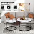 Miniatyrbild 2 av 6: Rund Kaffeebord - ARHATREYA - Set med 2 - MDF - Träytelse - Modern Design