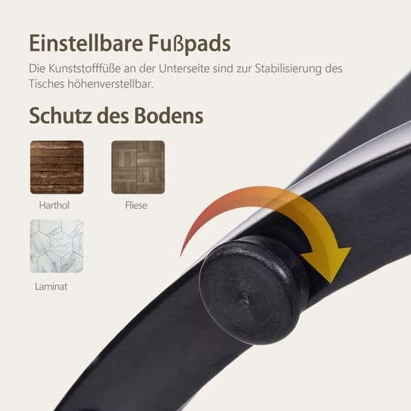 Rund Kaffeebord - ARHATREYA - Set av 2 - MDF - Brun - Moderne Design
