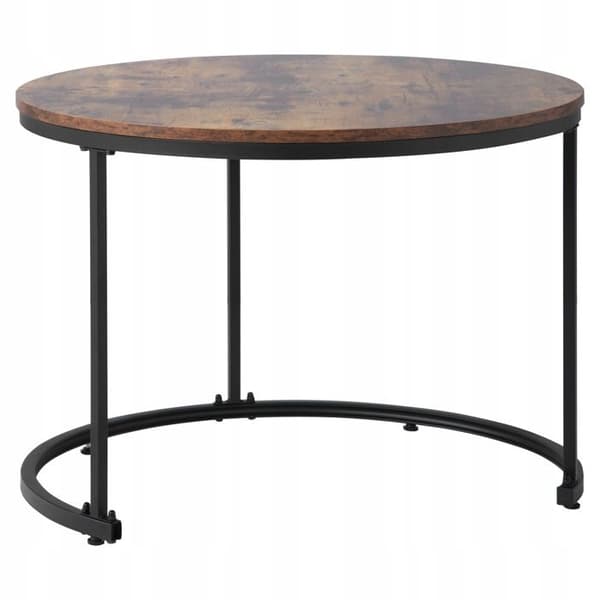 Rund Kaffeebord - ARHATREYA - Set av 2 - MDF - Brun - Moderne Design
