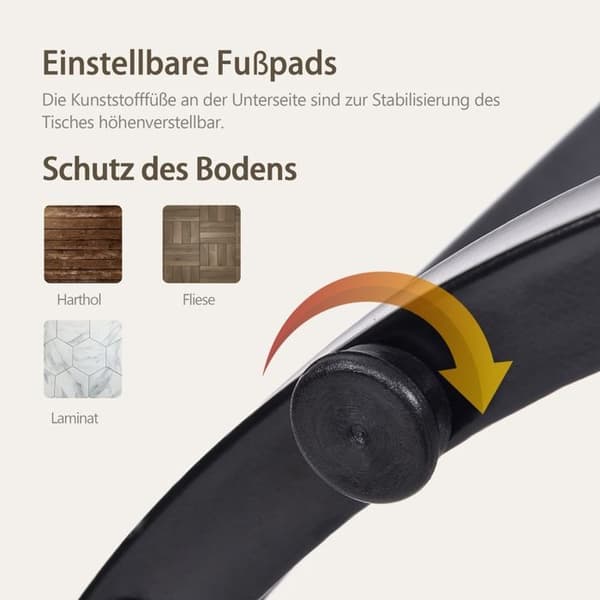 Rund Kaffeebord - ARHATREYA - Set av 2 - MDF - Brun - Moderne Design