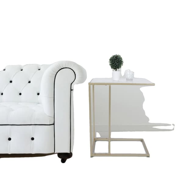Moderne C-formet sidebord, stilfuldt design, pladsbesparende, nem montering