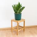 Miniatyrbild 2 av 6: Relaxdays Bamboo Pall Plant Bord Badrumspall HxBxD: 40 x 28 x 32 cm Dekorativt sidobord, Nature