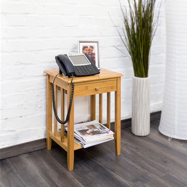 Sidobord - RELAXDAYS - Bambu med låda - Natu Wood - Contemporary
