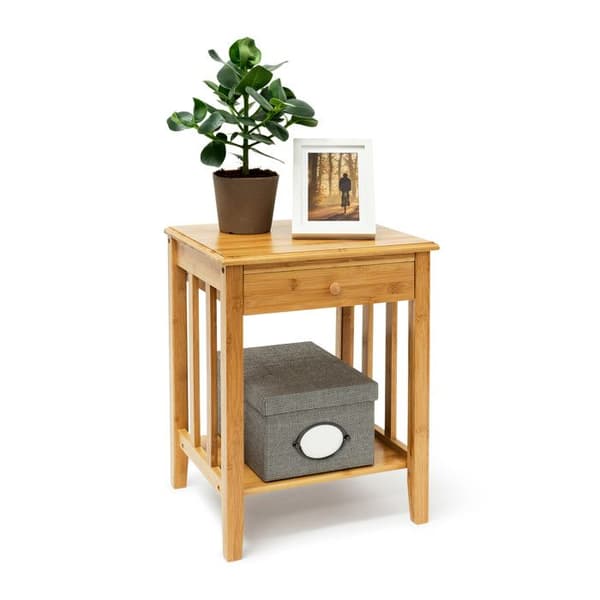 Sidobord - RELAXDAYS - Bambu med låda - Natu Wood - Contemporary