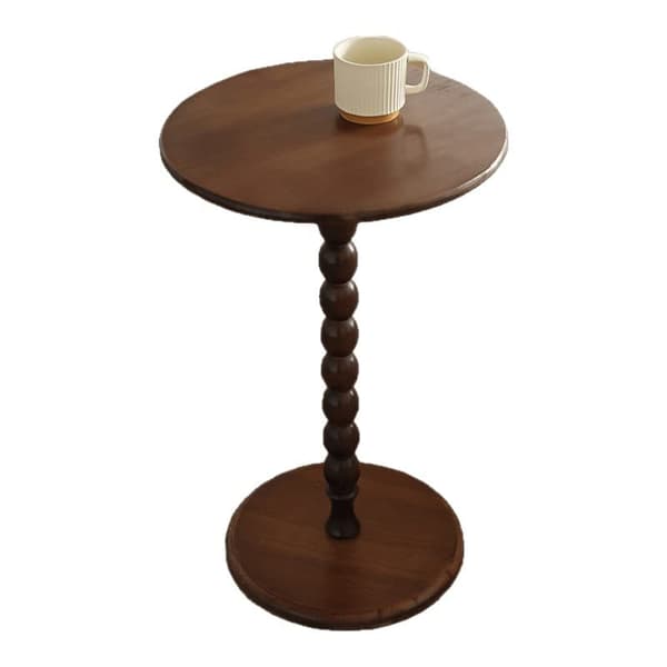 Bomclap Litet Drinkbord Soffbord – Sängbord i Modern Stil med Träben för Vardagsrum, Sovrum & Badrum
