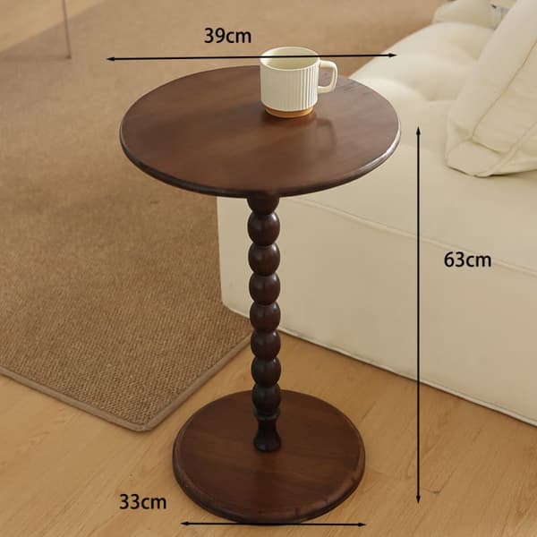 Bomclap Litet Drinkbord Soffbord – Sängbord i Modern Stil med Träben för Vardagsrum, Sovrum & Badrum