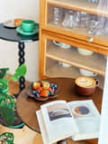 Miniatyrbild 6 av 6: Bomclap Litet Drinkbord Soffbord – Sängbord i Modern Stil med Träben för Vardagsrum, Sovrum & Badrum