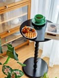 Miniatyrbild 4 av 7: Bomclap Litet Drinkbord Soffbord – Sängbord i Modern Stil med Träben för Vardagsrum, Sovrum & Badrum